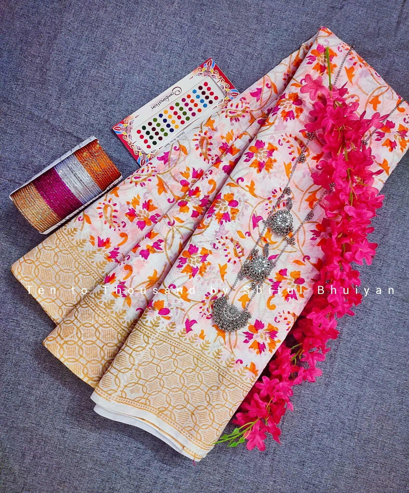 স্টুডেন্ট বাজেট শাড়ি কম্বো🥰